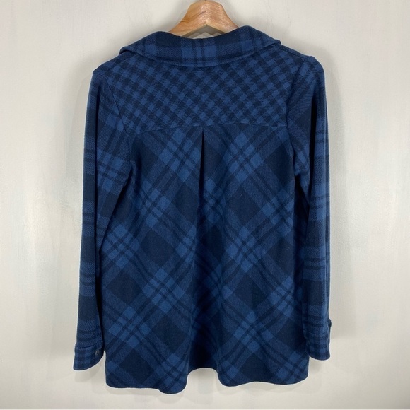 Soft Surroundings Plaid Full Button Up Down Shirt Top Jacket Shacket Size PS - Picture 6 of 6